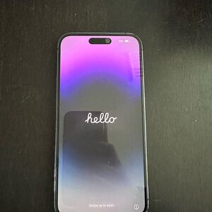 Black Smartphone with Purple Display
